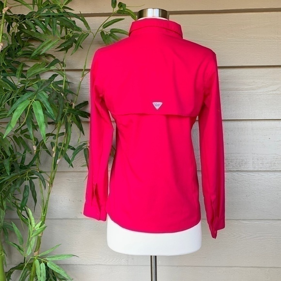 🎉Columbia Fuchsia Long Sleeve Button Up - Picture 3 of 7